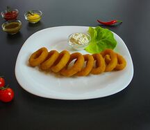 Кольца кальмара в кляре
