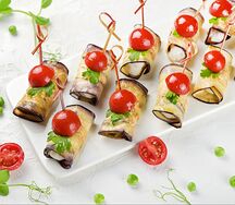 Баклажан с ореховым муссом