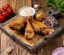 Голень куриная на мангале 