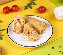 Блины с ветчиной и сыром