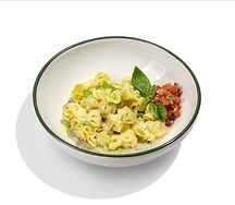 Юфахаш с шампиньонами и пармезаном