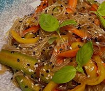 Постная фунчоза с овощами