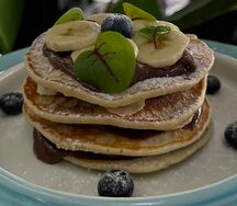 Панкейки с нутеллой и бананом 