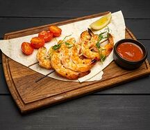 Шашлык из креветок