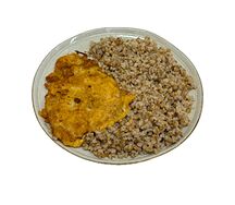 Гречневая каша, куриная отбивная