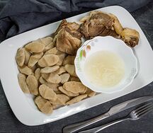 Кукурузные галушки с говядиной