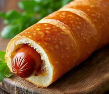 Френч-дог с куриной колбаской
