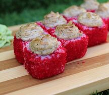 Запечённая Калифорния с креветкой
