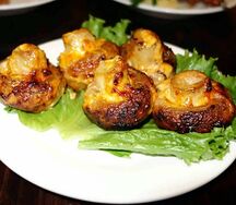 Шампиньоны на мангале