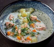 Уха по-фински со сливками