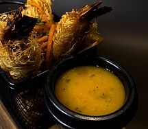Креветки катаифи