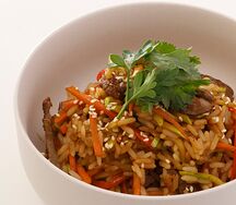 Рис с говядиной и овощами