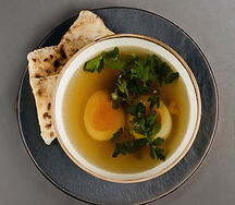 Суп куриный с яйцом