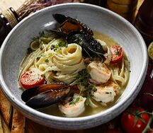 Лингвини с морепродуктами