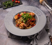 Wok с креветками