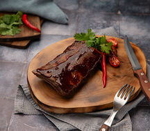 Свиные ребра под соусом BBQ