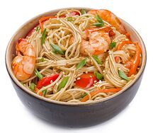 Лапша Рамен с тигровой креветкой