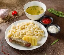 Хинкал Осетинский с сушеной колбасой