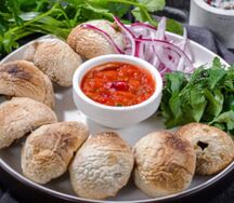 Шампиньоны с сыром в тандыре