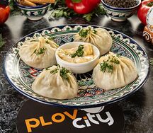 Манты с говядиной 5 шт