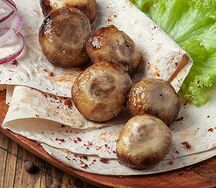 Грибы на мангале