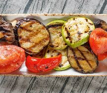Овощи гриль с шампиньонами