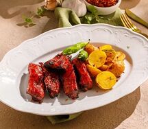 Ребра свиные в соусе Барбекю с картофелем