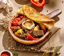 Чанахи с костным мозгом и телячьими щечками