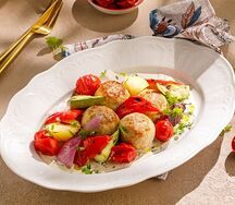 Котлеты из индейки с овощами на углях