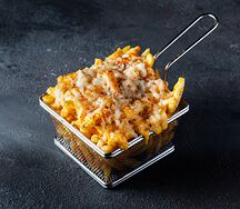 Картофель фри в сырном соусе