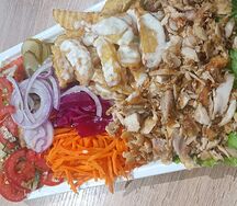 Шаурма на тарелке