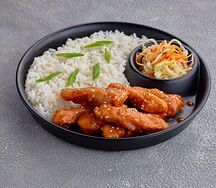 Рис со свининой в кисло-сладком соусе