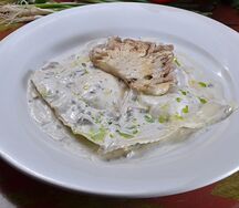 Квари с жареными грибами