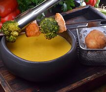 Сырный суп с лососем