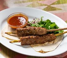 Люля-кебаб из телятины с соусом сацебели