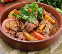 Оджахури из свинины с молодым картофелем