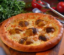 Хачапури с белыми грибами и трюфельным маслом