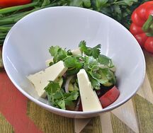 Салат Овощной с молодым сулугуни