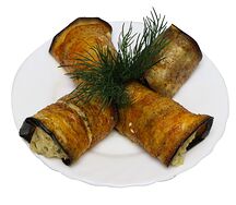 Рулеты из баклажанов