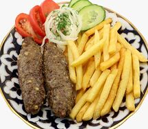 Люля-кебаб с картофелем фри