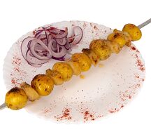 Шашлык молодой картофель с курдюком