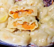 Манты с тыквой