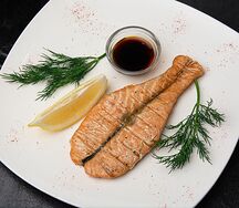 Семга на углях