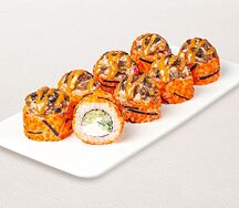 Ролл Шиитаке Краб с азиатским соусом