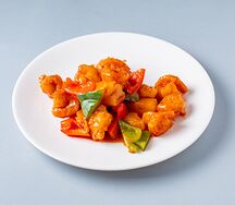 Креветки в кисло-сладком соусе