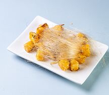 Фрукты под карамелью