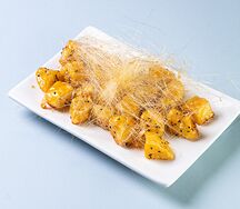 Фрукты под карамелью