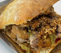 Чиабатта с рваной свининой