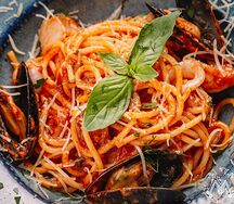 Спагетти Пескаторе с морепродуктами