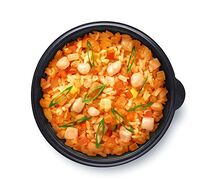 Чесночный рис с курицей